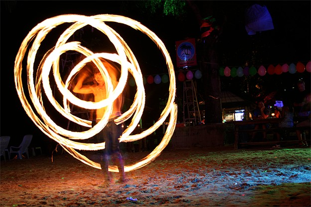 Fire show in Koh Phi Phi