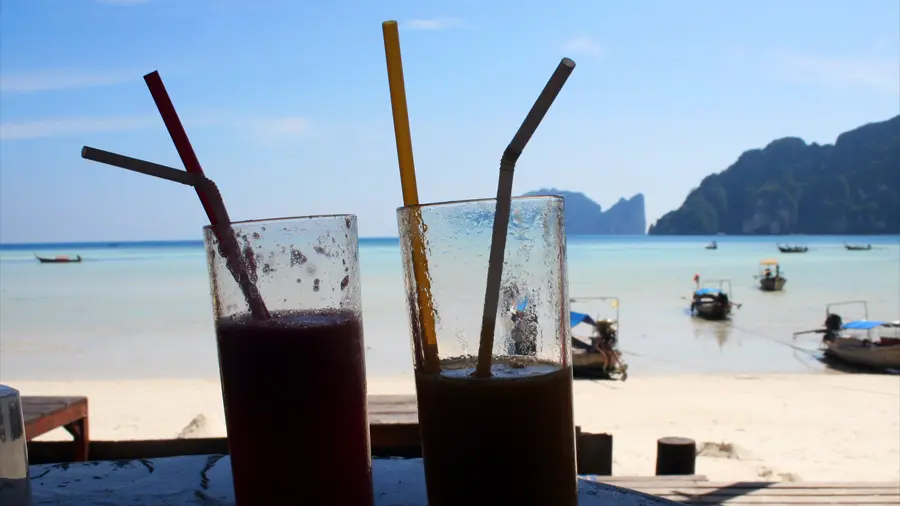 Fruit shakes on Koh Phi Phi