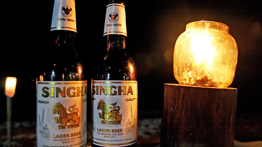 Singha Beer on Phi Phi Island