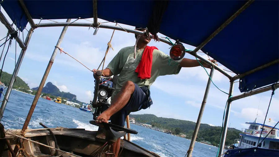 Long Tail boat on Phi Phi Island