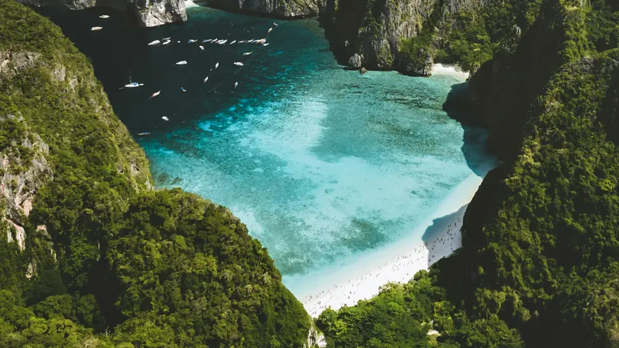 Maya Bay cove in Thailand