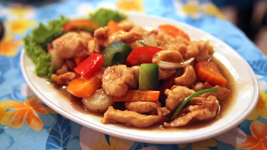 Thai food at a restaurant on Phi Phi Island