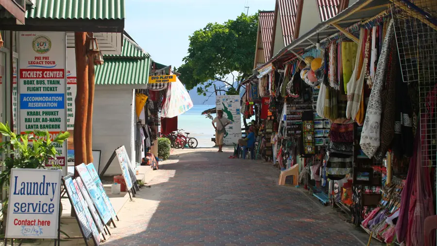 Shopping at Tonsai Village, Phi Phi Island