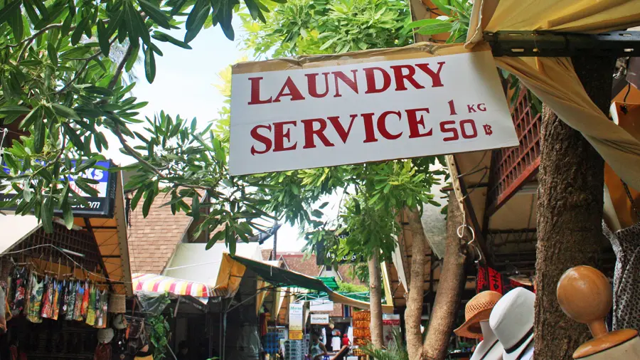 Laundry service on Phi Phi Island (Tonsai Village)